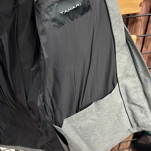 NWT,tahari mens real fur top puffer jacket light grey - Picture 16 of 17